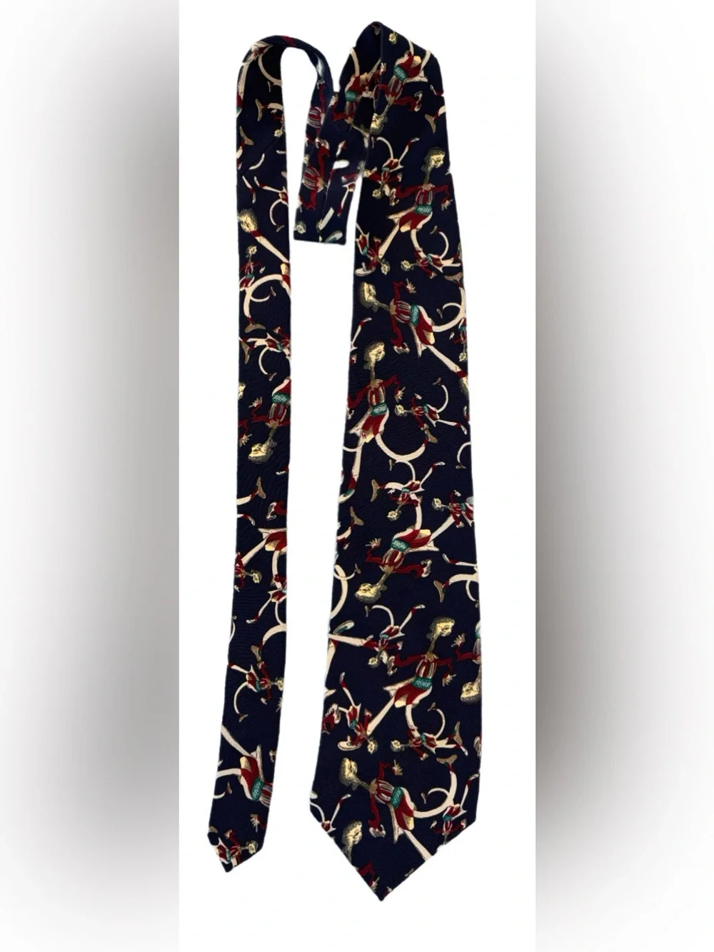 JERRY GARCIA (RIP) Navy Blue “Lady with Argyle Socks” Collection 6 - 100% Silk